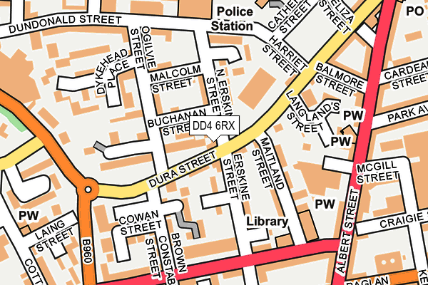 DD4 6RX map - OS OpenMap – Local (Ordnance Survey)