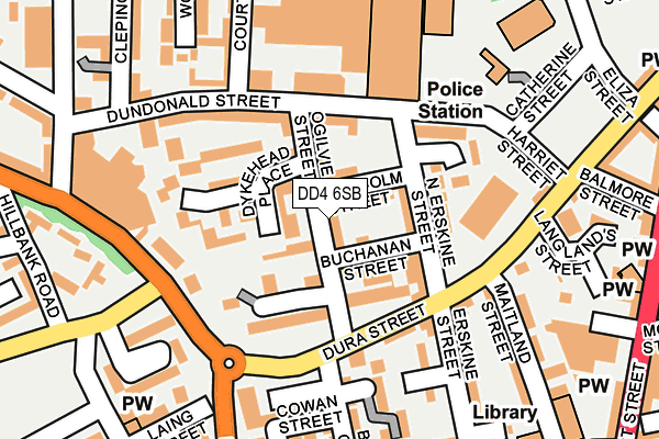 DD4 6SB map - OS OpenMap – Local (Ordnance Survey)