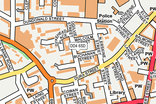 DD4 6SD map - OS OpenMap – Local (Ordnance Survey)