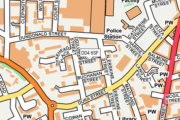 DD4 6SF map - OS OpenMap – Local (Ordnance Survey)