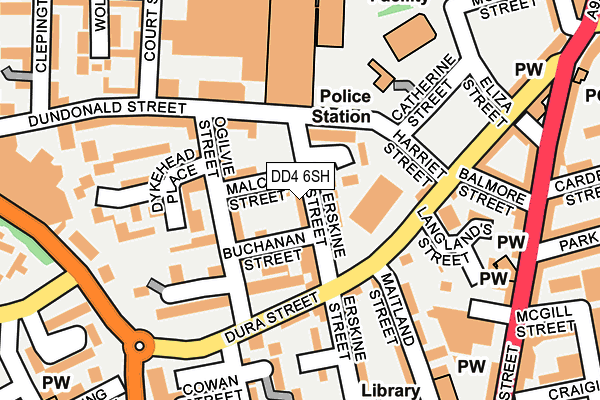 DD4 6SH map - OS OpenMap – Local (Ordnance Survey)