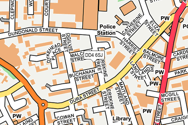 DD4 6SJ map - OS OpenMap – Local (Ordnance Survey)