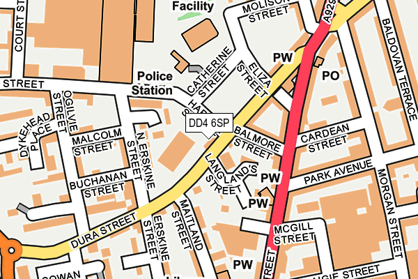 DD4 6SP map - OS OpenMap – Local (Ordnance Survey)