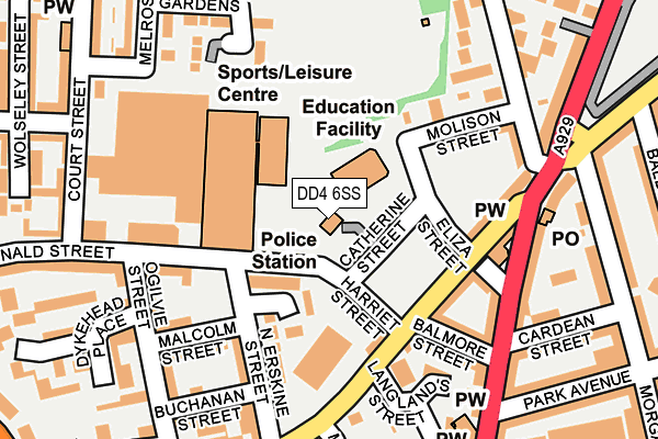 DD4 6SS map - OS OpenMap – Local (Ordnance Survey)