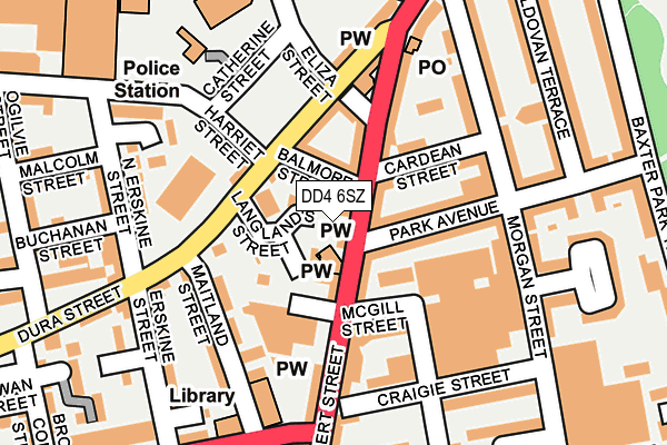 DD4 6SZ map - OS OpenMap – Local (Ordnance Survey)