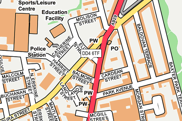 DD4 6TF map - OS OpenMap – Local (Ordnance Survey)