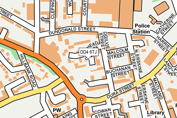 DD4 6TJ map - OS OpenMap – Local (Ordnance Survey)