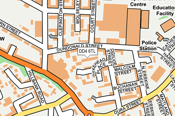 DD4 6TL map - OS OpenMap – Local (Ordnance Survey)