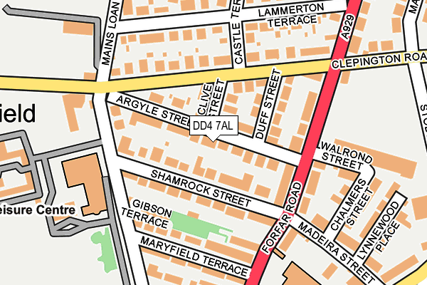 DD4 7AL map - OS OpenMap – Local (Ordnance Survey)