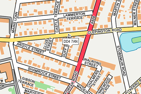 DD4 7AN map - OS OpenMap – Local (Ordnance Survey)