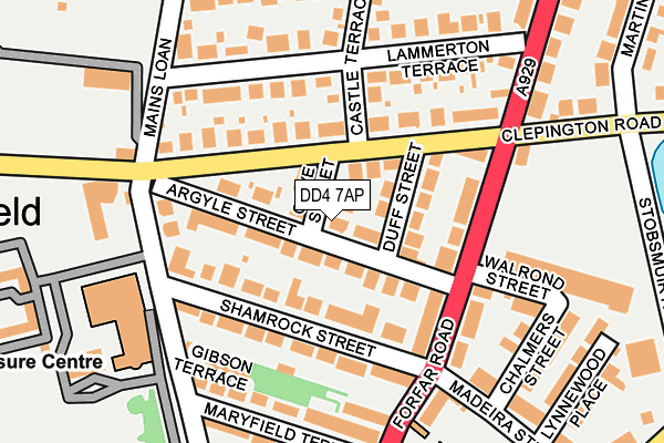 DD4 7AP map - OS OpenMap – Local (Ordnance Survey)