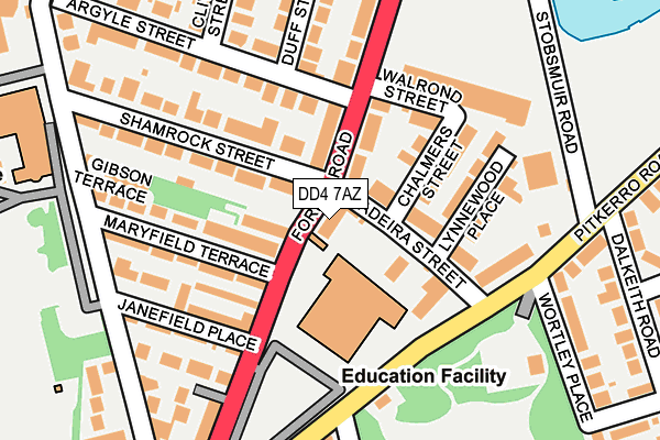 DD4 7AZ map - OS OpenMap – Local (Ordnance Survey)
