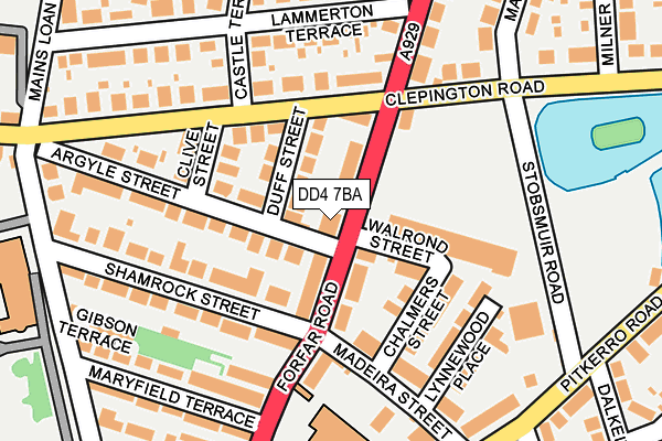 DD4 7BA map - OS OpenMap – Local (Ordnance Survey)