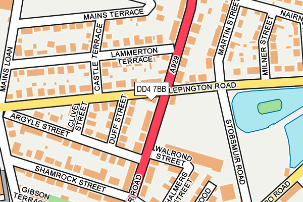 DD4 7BB map - OS OpenMap – Local (Ordnance Survey)