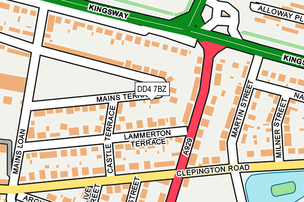 DD4 7BZ map - OS OpenMap – Local (Ordnance Survey)