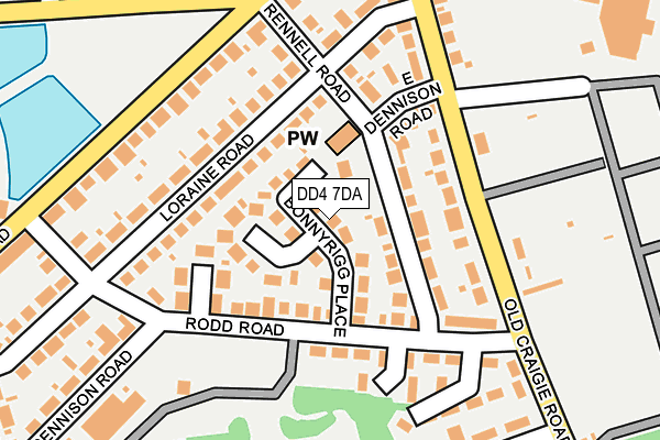 DD4 7DA map - OS OpenMap – Local (Ordnance Survey)
