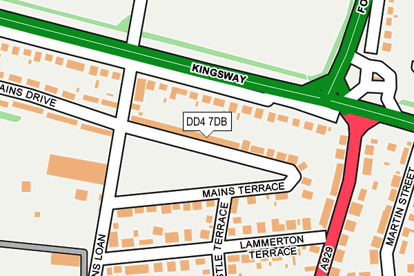DD4 7DB map - OS OpenMap – Local (Ordnance Survey)