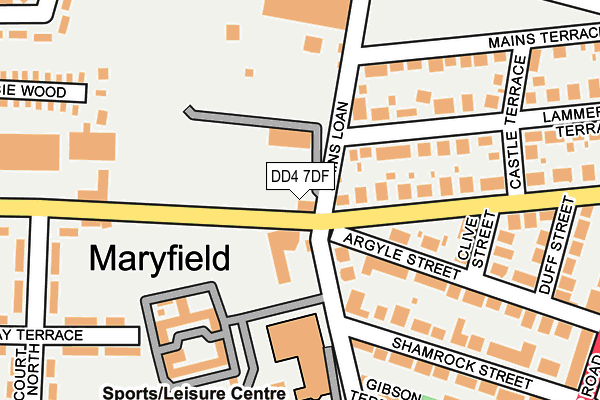 DD4 7DF map - OS OpenMap – Local (Ordnance Survey)