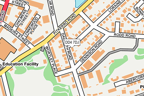 DD4 7DJ map - OS OpenMap – Local (Ordnance Survey)