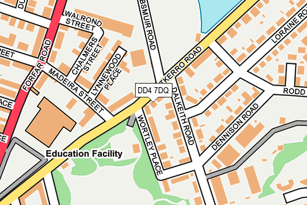 DD4 7DQ map - OS OpenMap – Local (Ordnance Survey)