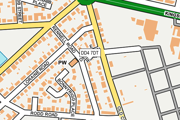 DD4 7DT map - OS OpenMap – Local (Ordnance Survey)