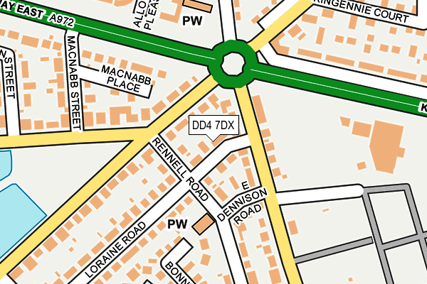 DD4 7DX map - OS OpenMap – Local (Ordnance Survey)