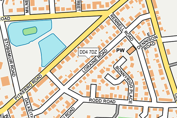 DD4 7DZ map - OS OpenMap – Local (Ordnance Survey)