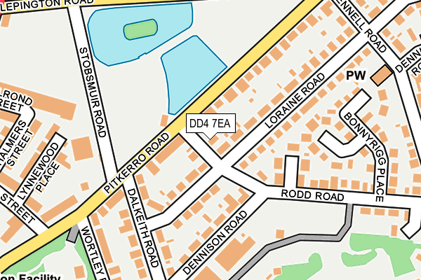 DD4 7EA map - OS OpenMap – Local (Ordnance Survey)