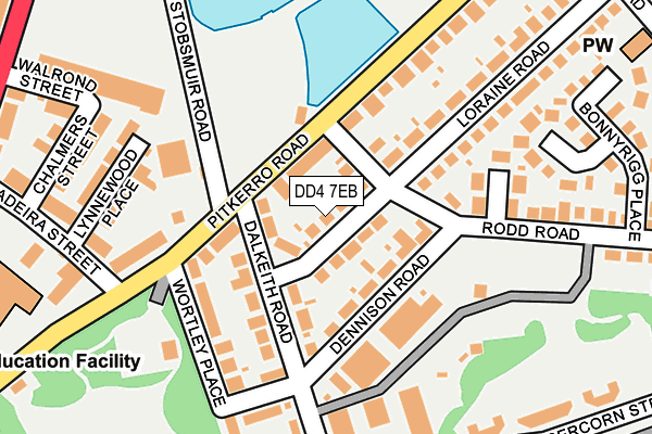 DD4 7EB map - OS OpenMap – Local (Ordnance Survey)