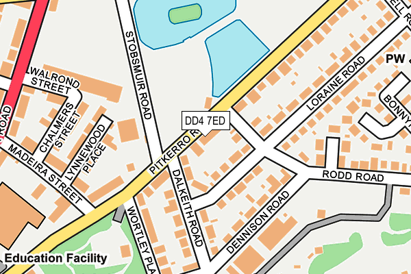 DD4 7ED map - OS OpenMap – Local (Ordnance Survey)
