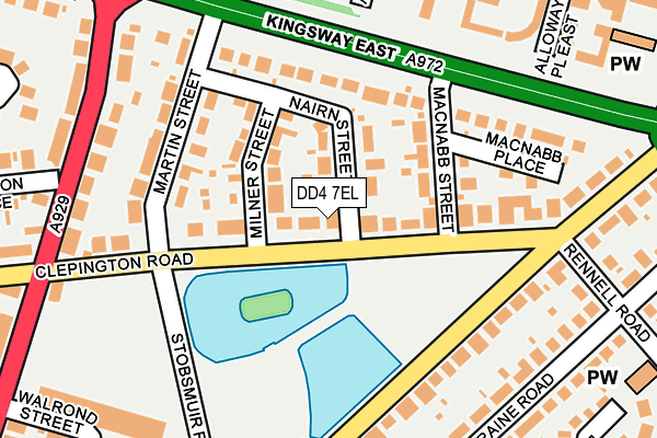 DD4 7EL map - OS OpenMap – Local (Ordnance Survey)