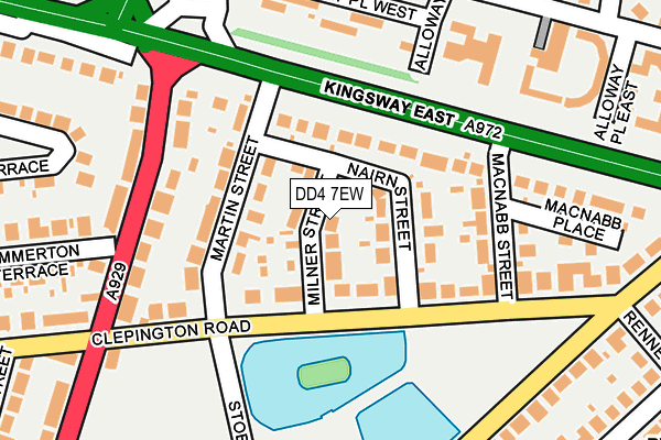 DD4 7EW map - OS OpenMap – Local (Ordnance Survey)
