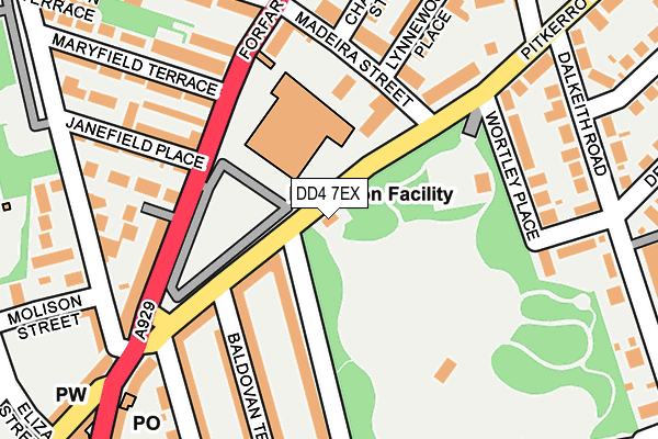 DD4 7EX map - OS OpenMap – Local (Ordnance Survey)