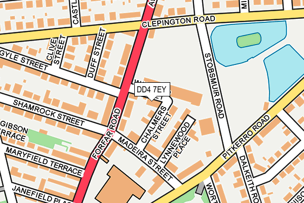 DD4 7EY map - OS OpenMap – Local (Ordnance Survey)
