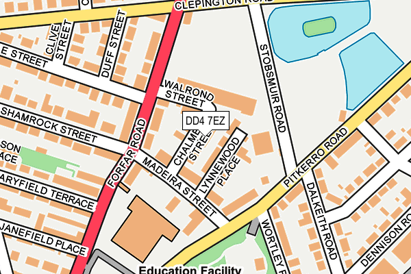 DD4 7EZ map - OS OpenMap – Local (Ordnance Survey)