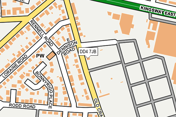 DD4 7JB map - OS OpenMap – Local (Ordnance Survey)