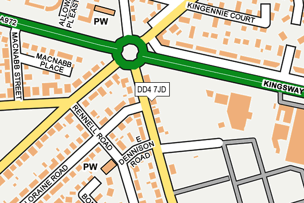 DD4 7JD map - OS OpenMap – Local (Ordnance Survey)
