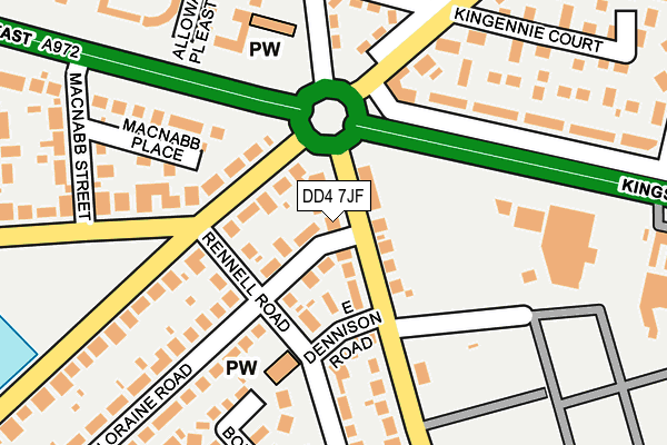 DD4 7JF map - OS OpenMap – Local (Ordnance Survey)