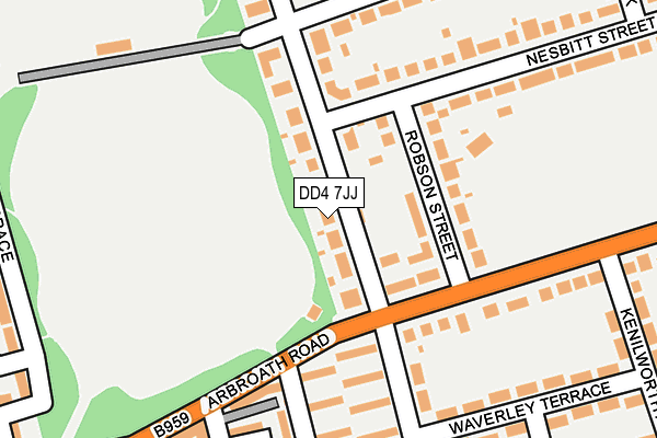 DD4 7JJ map - OS OpenMap – Local (Ordnance Survey)