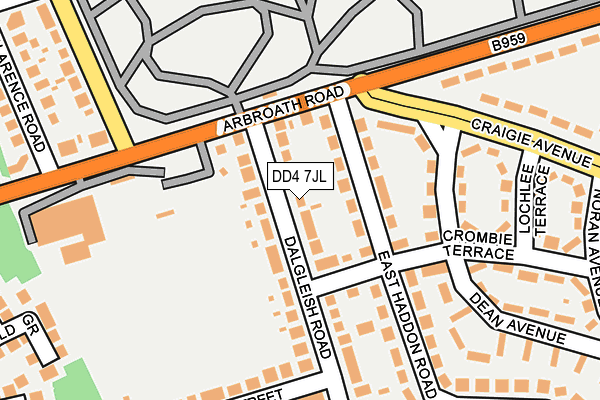 DD4 7JL map - OS OpenMap – Local (Ordnance Survey)