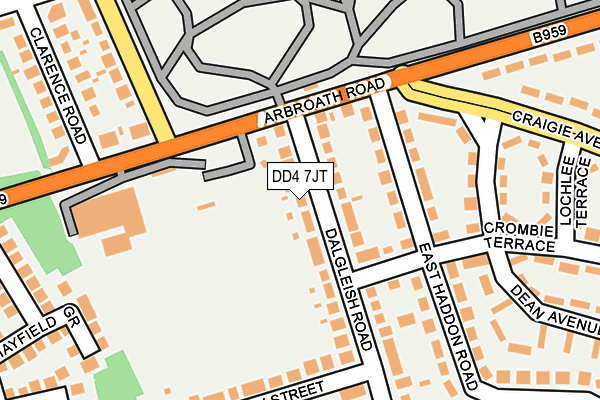 DD4 7JT map - OS OpenMap – Local (Ordnance Survey)
