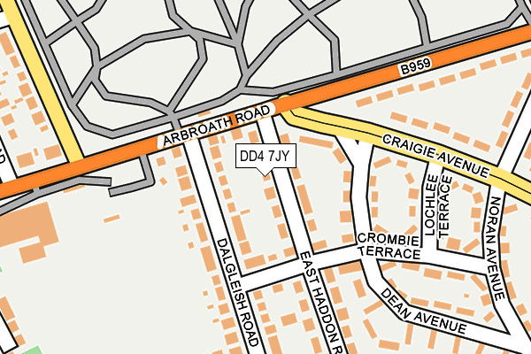 DD4 7JY map - OS OpenMap – Local (Ordnance Survey)