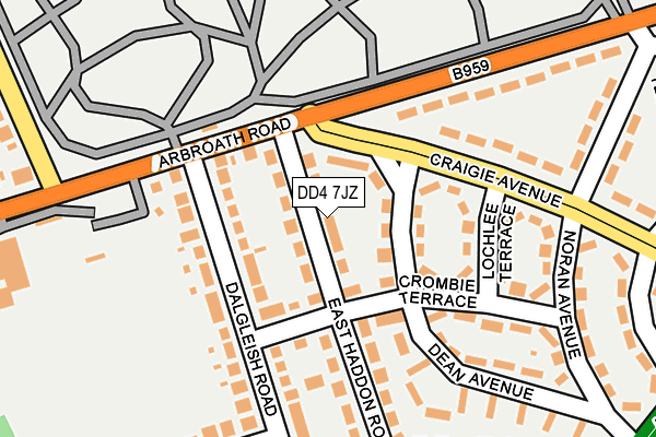 DD4 7JZ map - OS OpenMap – Local (Ordnance Survey)