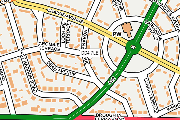 DD4 7LE map - OS OpenMap – Local (Ordnance Survey)