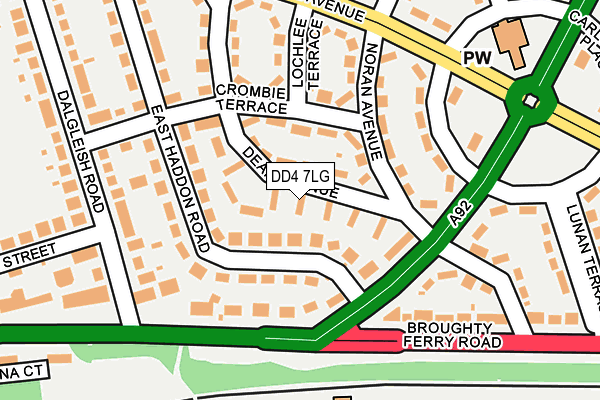 DD4 7LG map - OS OpenMap – Local (Ordnance Survey)