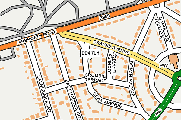 DD4 7LH map - OS OpenMap – Local (Ordnance Survey)