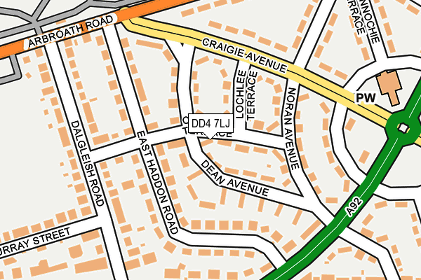 DD4 7LJ map - OS OpenMap – Local (Ordnance Survey)