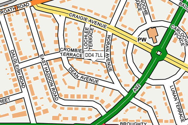 DD4 7LL map - OS OpenMap – Local (Ordnance Survey)