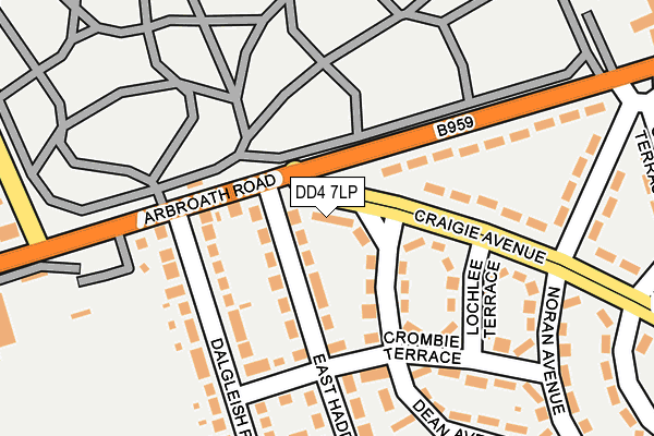 DD4 7LP map - OS OpenMap – Local (Ordnance Survey)
