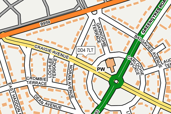 DD4 7LT map - OS OpenMap – Local (Ordnance Survey)
